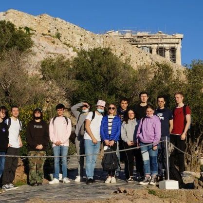 Photo de groupe Erasmus+ en Grèce