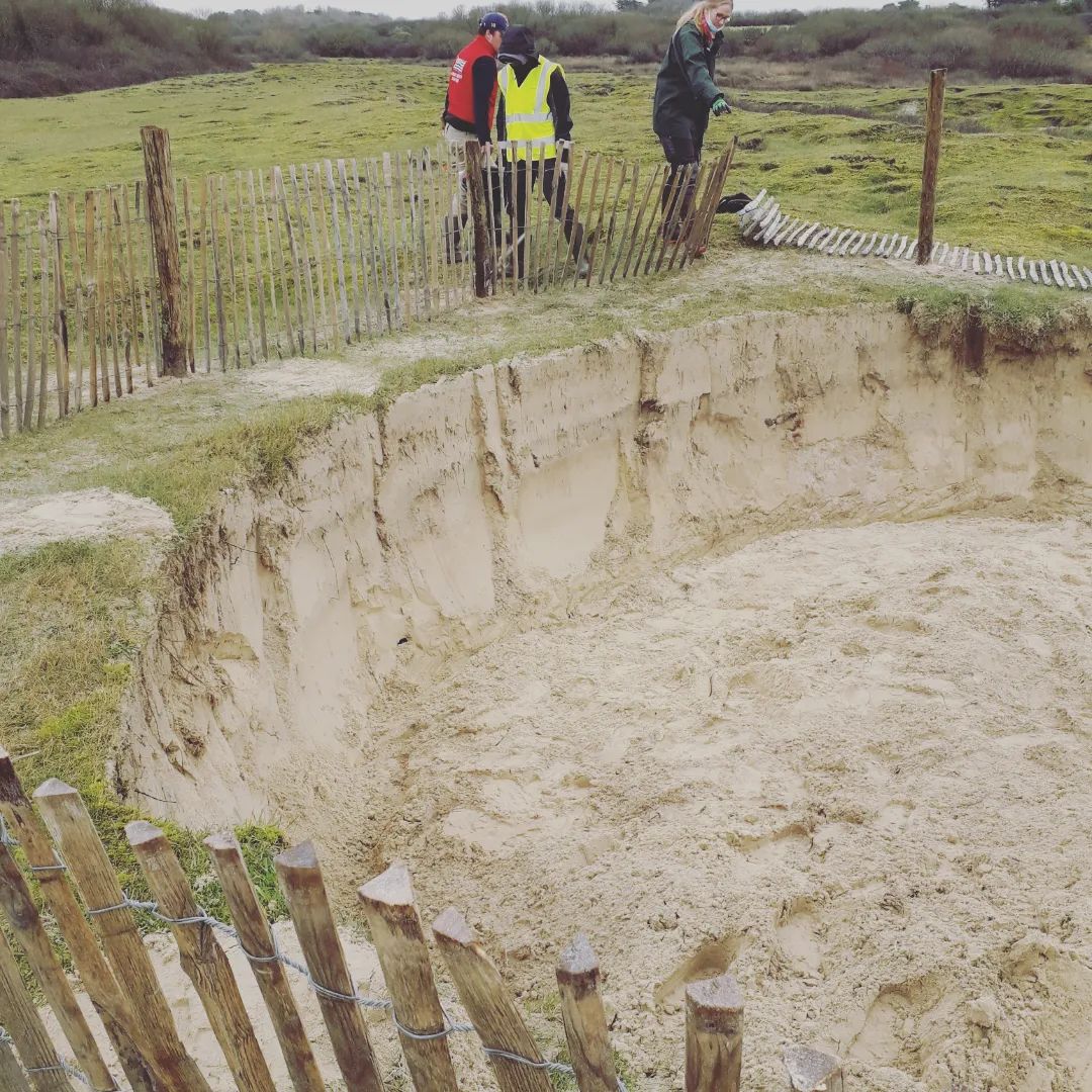 Terminales GMNF, travaux dans les dunes de Tronoën